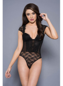 Body résille effet bustier - ML80062BLK